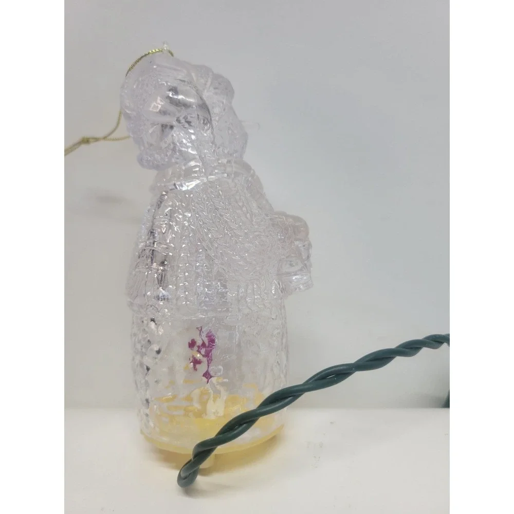 Vintage Light‎ Up Snowman Christmas Ornament with Green Wire Light